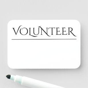 "VOLUNTEER" Name Tag