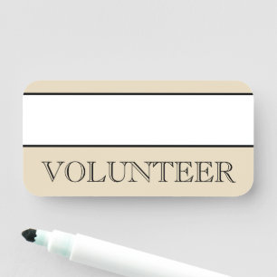 "VOLUNTEER" Name Tag