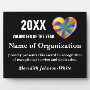 Volunteer of the Year Award Plaque