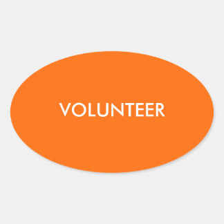 VOLUNTEER OVAL STICKER