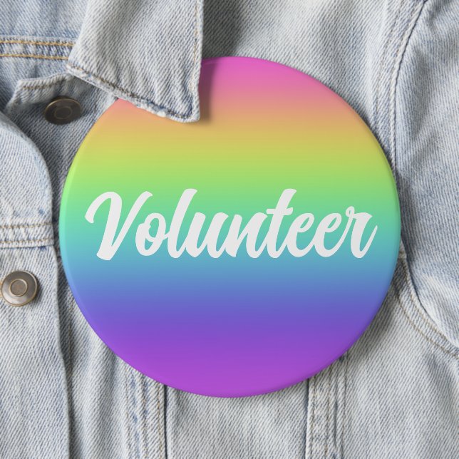 Volunteer Rainbow Gradient Button (In Situ)