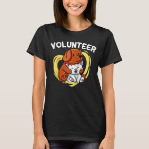 Volunteer shelter animal rescue Volunteer helper r T-Shirt