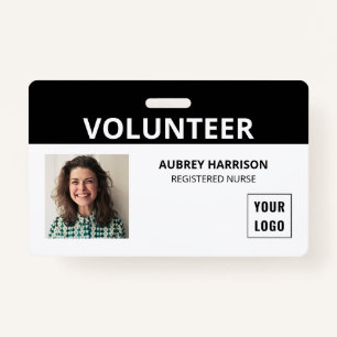 Volunteer Simple Photo ID ID Badge