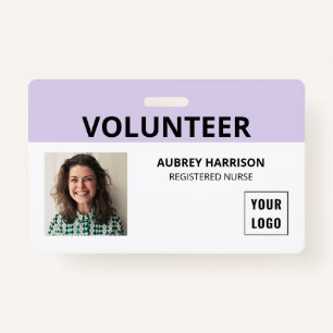 Volunteer Simple Photo ID ID Badge