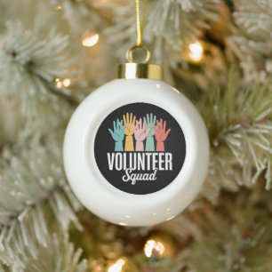 Volunteer Squad Ceramic Ball Christmas Ornament