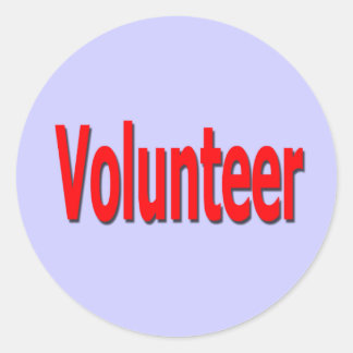 volunteer stickers - purple