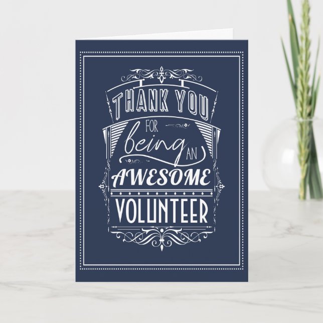 Volunteer Thank You Appreciation Card (Front)