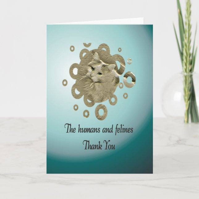 Volunteer Thank You, Cat Rescue Thank You Card (Front)