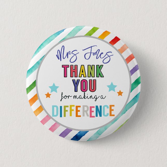 volunteer thank you for making a different 6 cm round badge (Front)