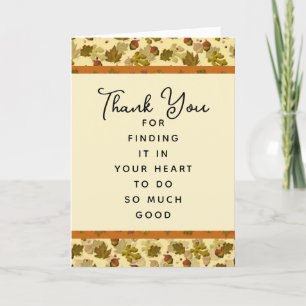 Volunteer Thanksgiving Appreciation Cards