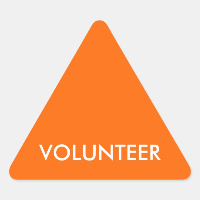 VOLUNTEER TRIANGLE STICKER (Front)