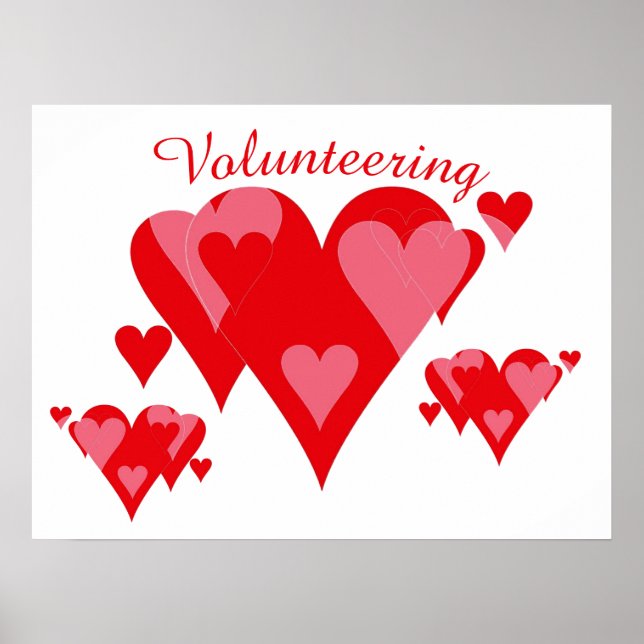 Volunteering Hearts by Janz Poster (Front)