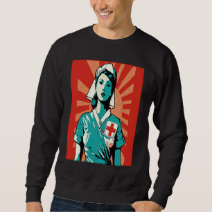 Volunteerism Awareness Retro Volunteer Nurse  1 Sweatshirt