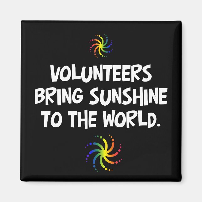 Volunteers bring sunshine to the world magnet (Front)
