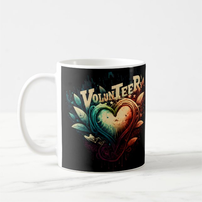 Volunteers heart coffee mug (Left)