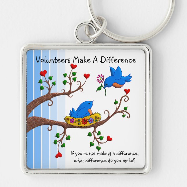 Volunteers Make A Difference Key Ring (Front)