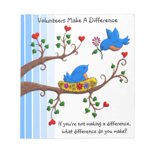 Volunteers Make A Difference Notepad