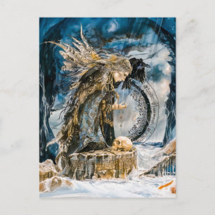 Völva the Seeress of Norse Prophecy Holiday Postcard