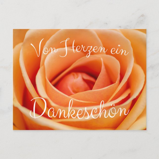 Von Herzen ein Dankeschön Postcard (Front)