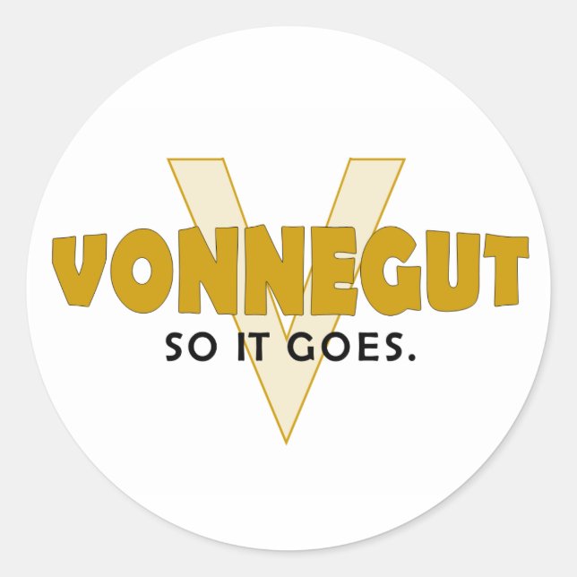 Vonnegut So It Goes Classic Round Sticker (Front)