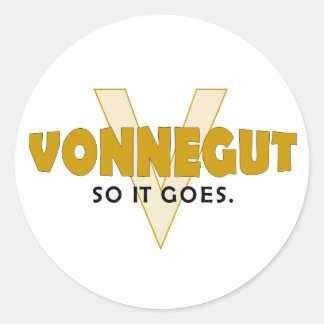 Vonnegut So It Goes Classic Round Sticker