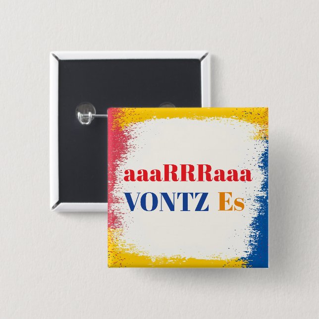 Vontz Es Button (Front & Back)
