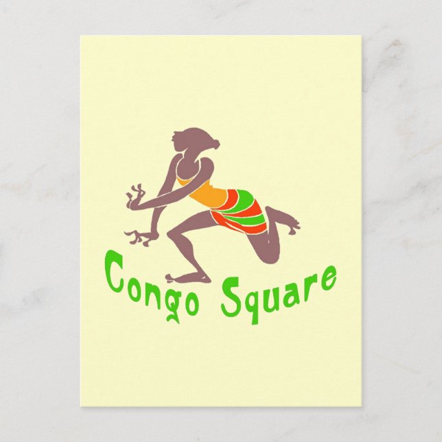 Voodoo Dancer Congo Square Postcard (Front)