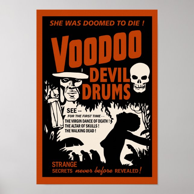 Voodoo Devil Drums Vintage Poster (Front)