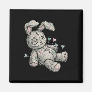 Voodoo Doll Bunny Needles Heart Heartbreak Easter Magnet