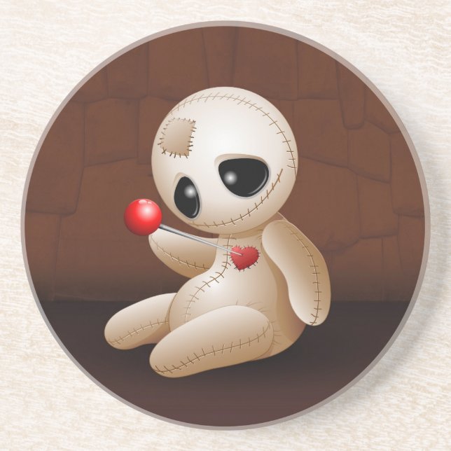 Voodoo Doll Cartoon in Love Coaster (Front)