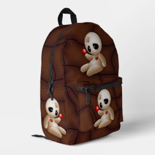 Voodoo Doll Cartoon in Love Printed Backpack