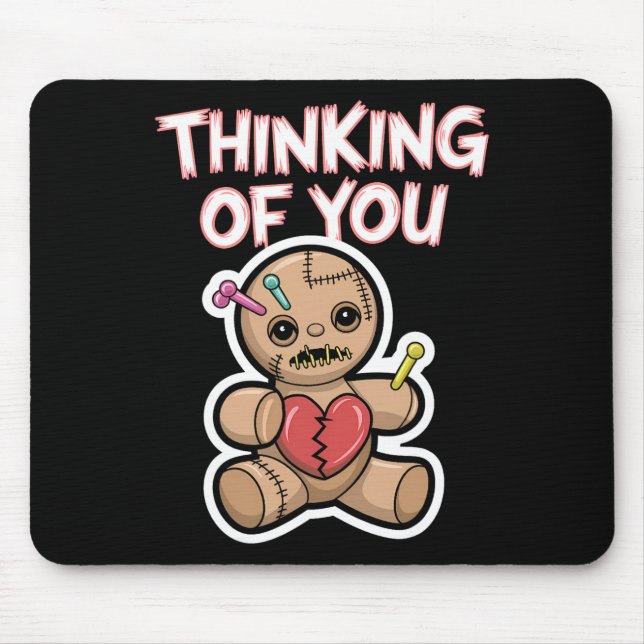 Voodoo-doll Cute Dark Humour Love Sarcasm Hex _15  Mouse Pad (Front)