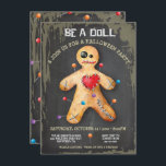 Voodoo Doll Halloween Party Invitation<br><div class="desc">Super fun Voodoo Doll Halloween or Day of the Dead party invitations. Features a voodoo doll stuck with pins on a grungy dark background. Great for a sleepover, halloween party, birthday party or day of the dead! To make more changes go to Personalise this template. On the bottom you’ll see...</div>