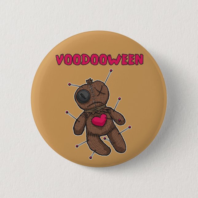 Voodoo Doll - Halloween Toy 6 Cm Round Badge (Front)