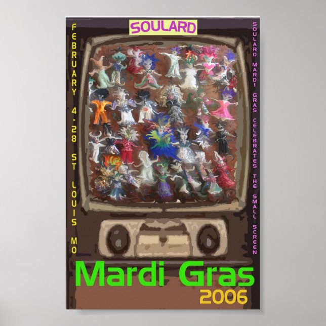 Voodoo Doll Mardi Gras Poster (Front)