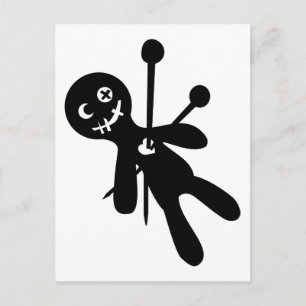 Voodoo doll postcard