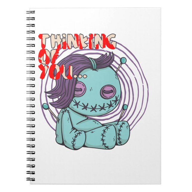 Voodoo Doll Thinking of you Notebook (Front)