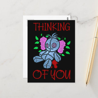 Voodoo Doll Thinking Of You  Postcard