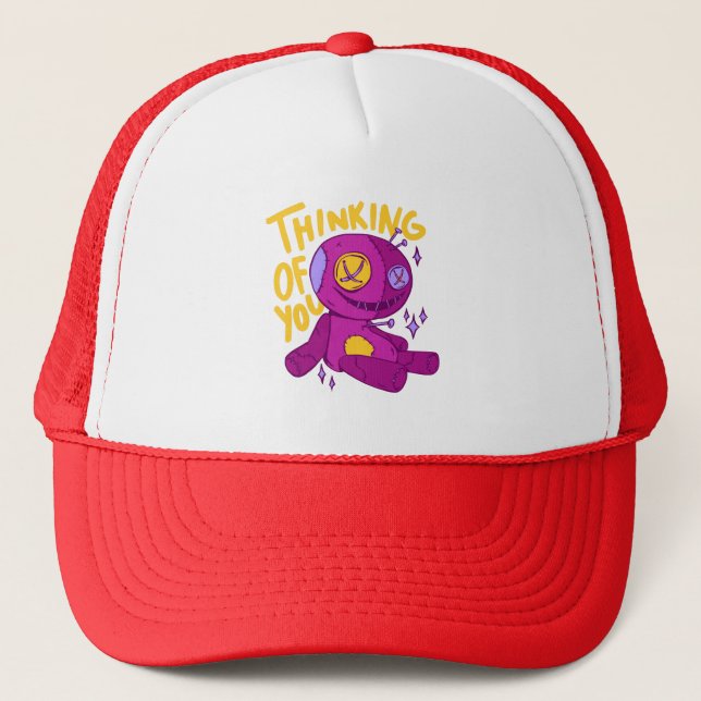 Voodoo Doll - THINKING OF YOU Trucker Hat (Front)