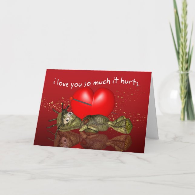 Voodoo Doll Valentine's Day Card, I Love You So Mu Holiday Card (Front)