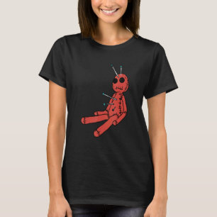 Voodoo Doll With Pins Halloween Design T-Shirt