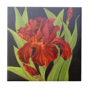 VooDoo Flame Red Iris Tile
