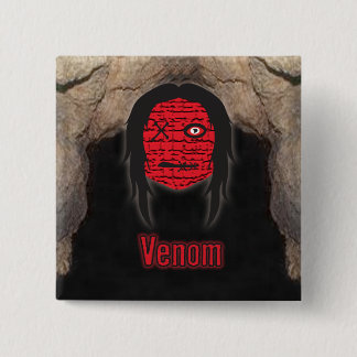 Voodoo Heads ~ Cave 15 Cm Square Badge