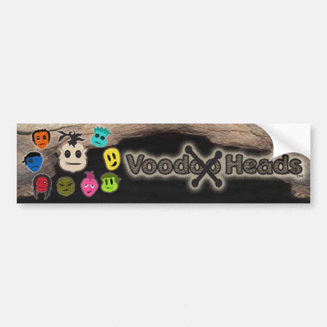 Voodoo Heads ~ Cave Bumper Sticker (Front)