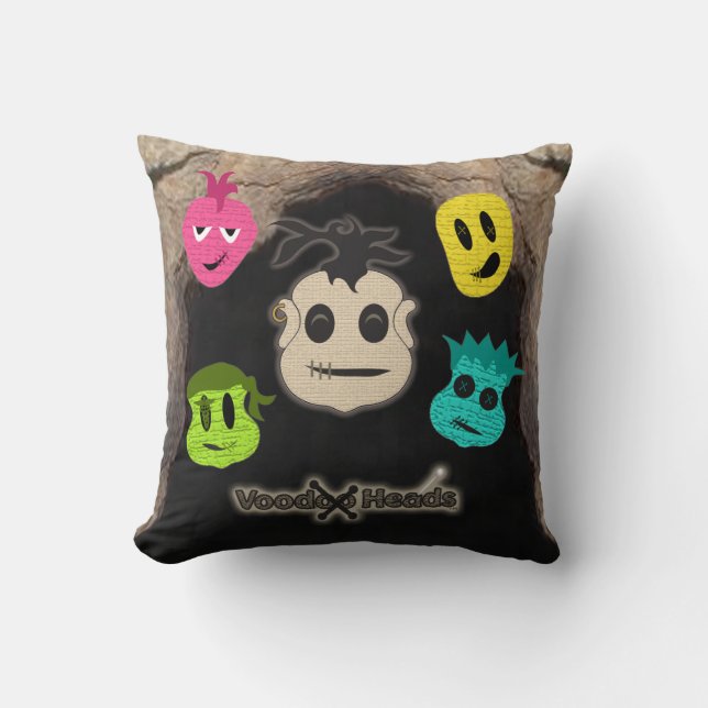 Voodoo Heads ~ Cave Cushion (Front)