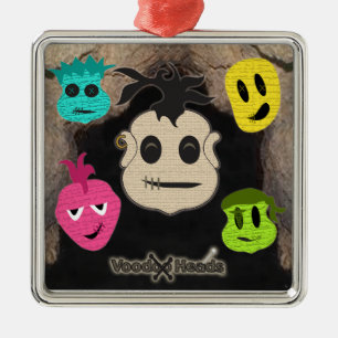 Voodoo Heads ~ Cave Metal Tree Decoration