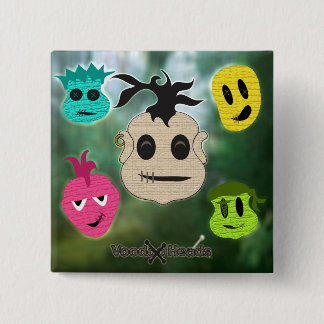 Voodoo Heads ~ Swamp 15 Cm Square Badge