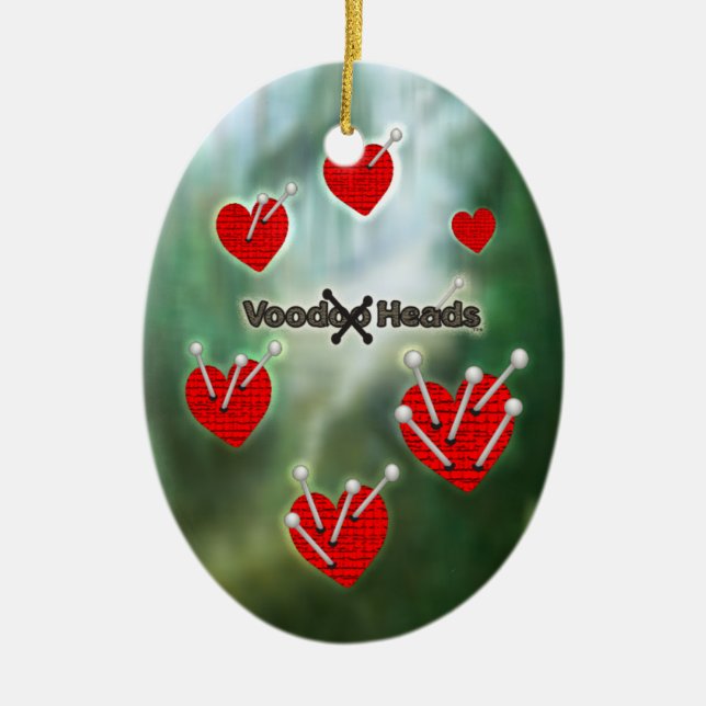 Voodoo Heads ~ Swamp Ceramic Tree Decoration (Front)