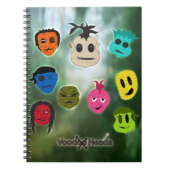Voodoo Heads ~ Swamp Spiral Notebook (Front)