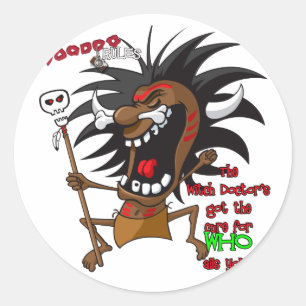 Voodoo RULES with Tagline Classic Round Sticker